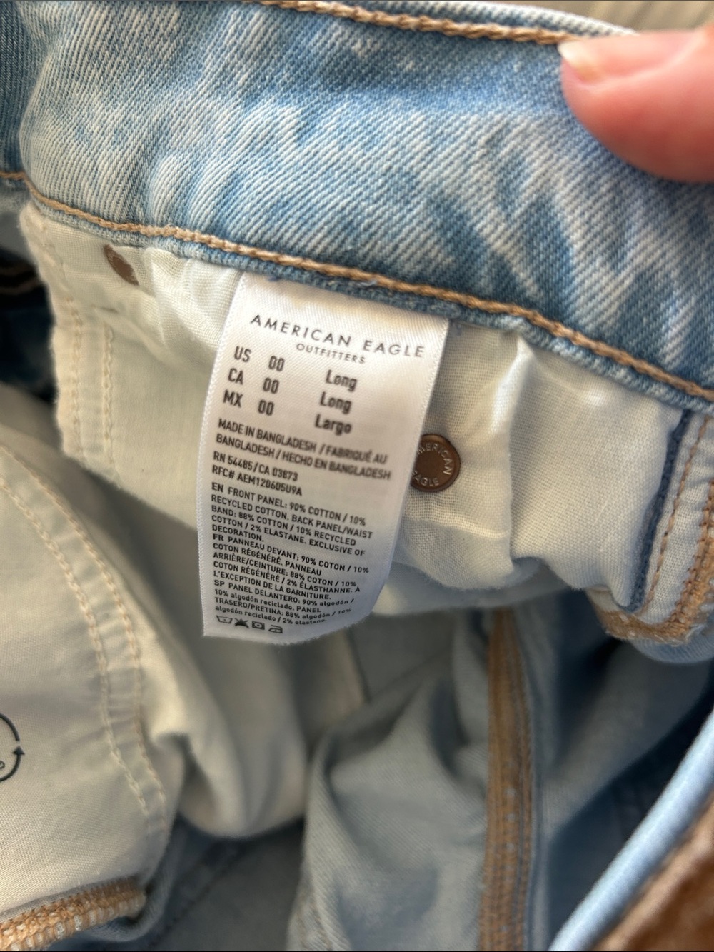 American Eagle Outfitters Light Blue Wide-Leg Jeans - Picture 4 of 4